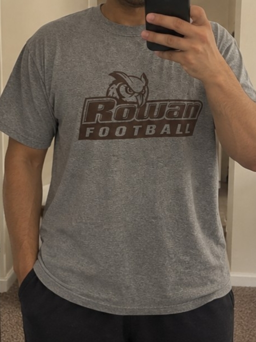 Hanes Grey Rowan Football Short-Sleeve Tee